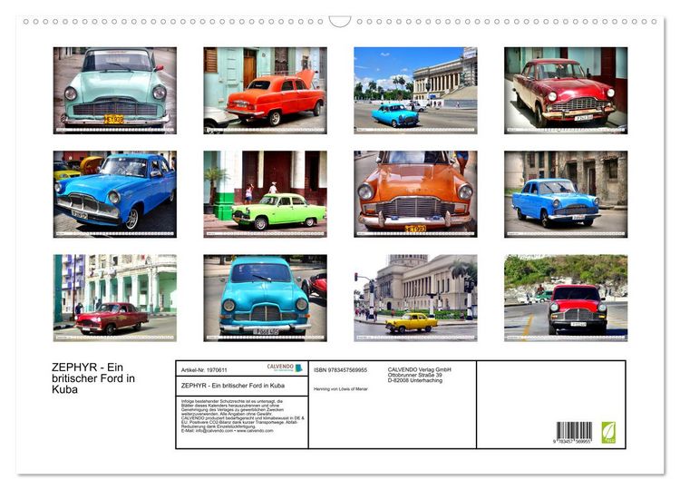 Produktbild: ZEPHYR - Ein britischer Ford in Kuba (Wandkalender 2026 DIN A2 quer), CALVENDO Monatskalender