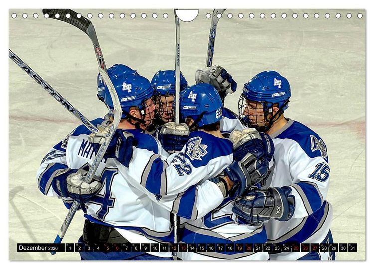 Produktbild: Mit vollem Einsatz - Eishockey (Wandkalender 2026 DIN A4 quer), CALVENDO Monatskalender