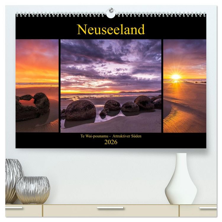 Produktbild: Neuseeland - Attraktiver S&uuml;den (hochwertiger Premium Wandkalender 2026 DIN A2 quer), Kunstdruck in Hochglanz