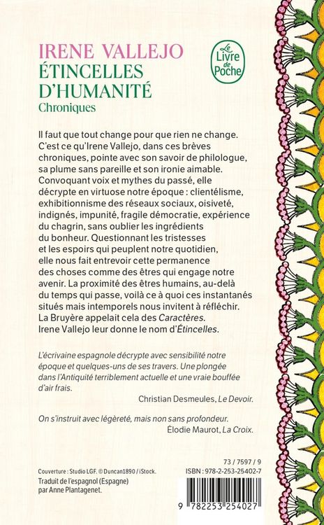 Produktbild: Etincelles d'humanit&eacute; : quand la sagesse antique &eacute;claire le monde