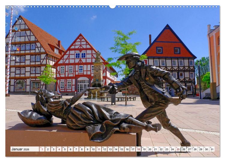 Produktbild: Hofgeismar - Dornr&ouml;schenstadt und Fachwerkh&auml;user (Wandkalender 2026 DIN A2 quer), CALVENDO Monatskalender