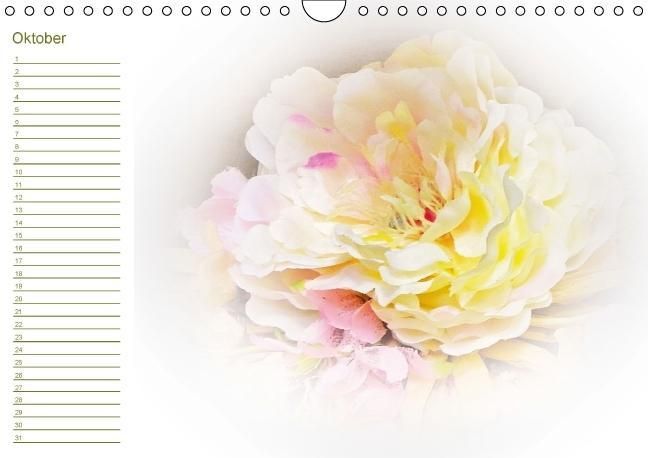 Produktbild: Bl&uuml;tentr&auml;ume - ganz in wei&szlig; / Geburtstagskalender (Wandkalender immerw&auml;hrend DIN A4 quer)