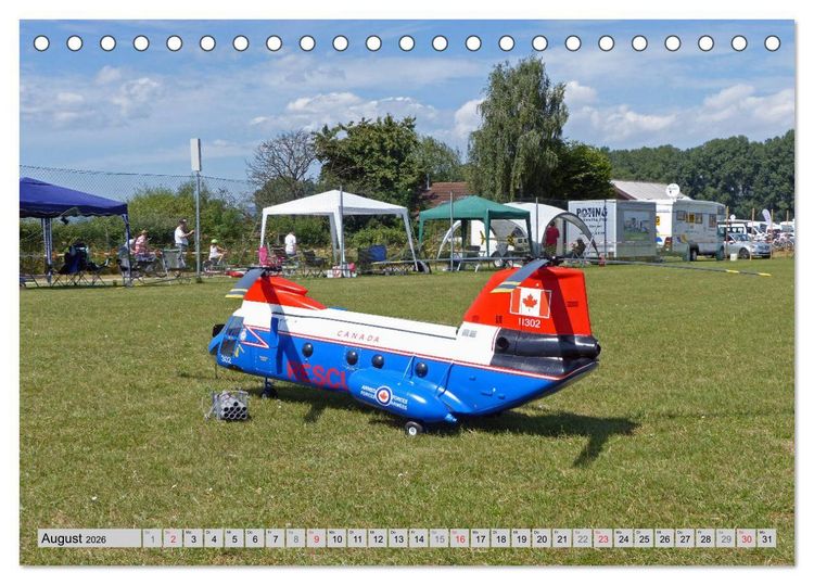 Produktbild: Semiscale-Modellhubschrauber (Tischkalender 2026 DIN A5 quer), CALVENDO Monatskalender