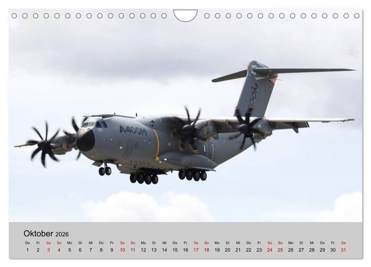 Produktbild: Transportflugzeug Airbus A400M Atlas (Wandkalender 2026 DIN A4 quer), CALVENDO Monatskalender