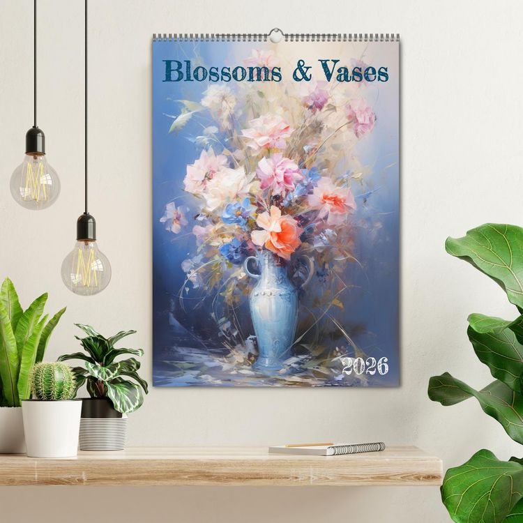 Produktbild: Blossoms & Vases (Wall Calendar 2026 DIN A2 portrait), CALVENDO 12 Month Wall Calendar