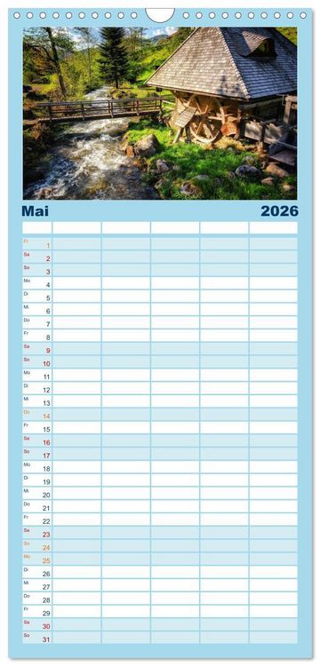 Produktbild: Familienplaner 2026 - Faszination Schwarzwald mit 5 Spalten (Wandkalender, 21 x 45 cm) CALVENDO