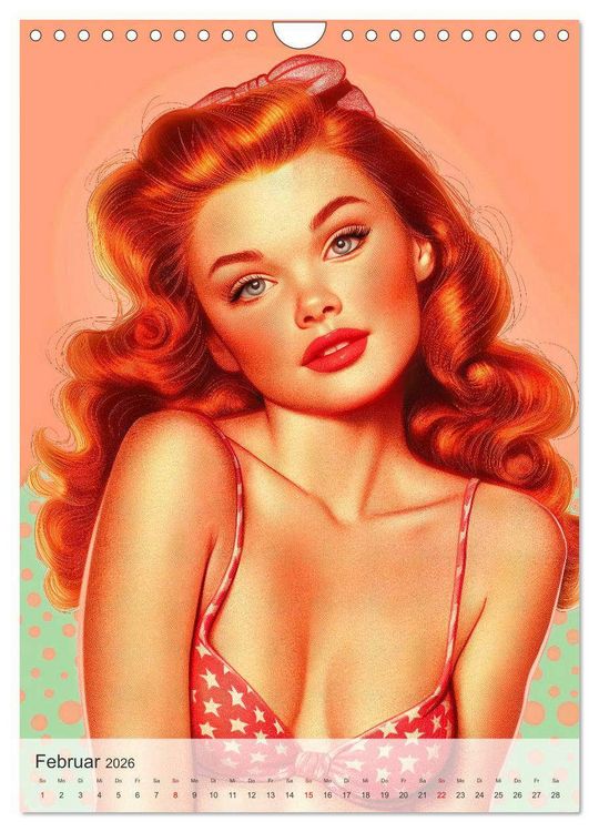 Produktbild: Retro PinUp Girls (Wandkalender 2026 DIN A4 hoch), CALVENDO Monatskalender