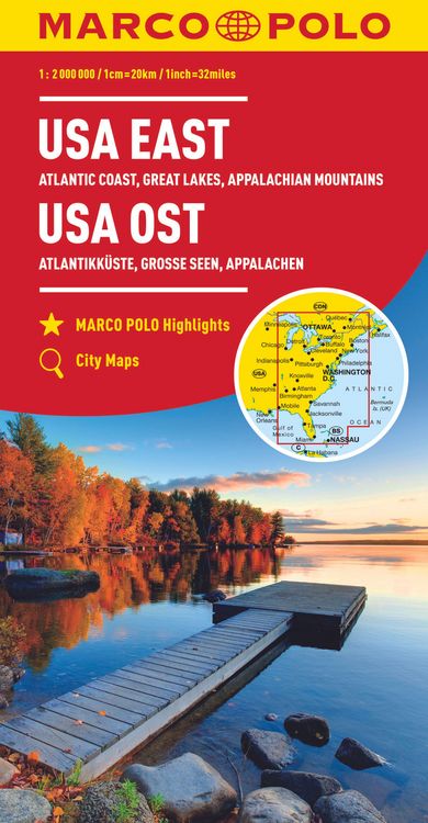 Produktbild: MARCO POLO Kontinentalkarte USA Ost LZ bis 2022