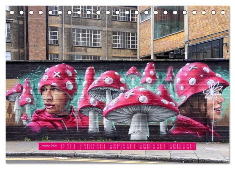 Produktbild: Streetart-Kunst, die die Stra&szlig;en Londons atmen l&auml;sst (Tischkalender 2026 DIN A5 quer), CALVENDO Monatskalender