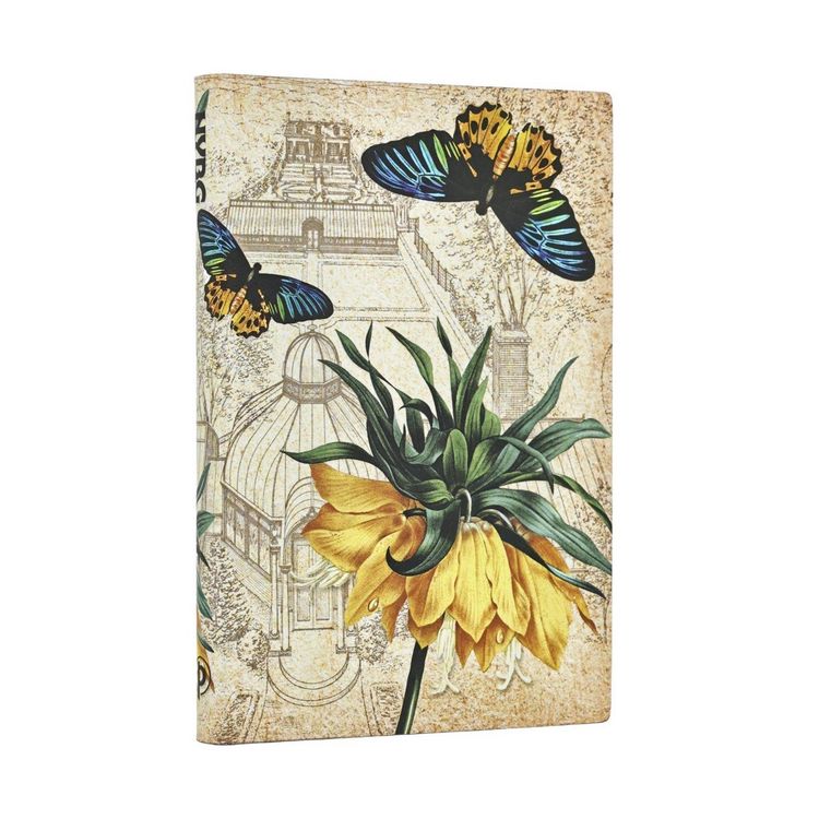 Produktbild: Golden Fritillaria Mini Unlined Softcover Journal (Elastic Band Closure)