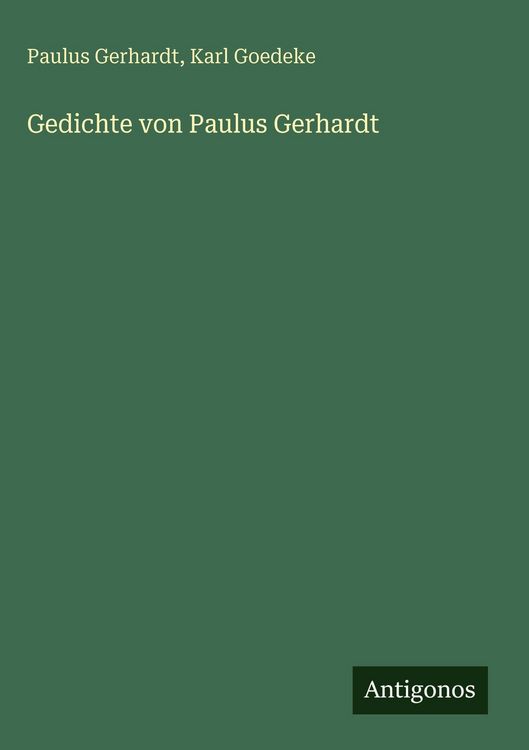 Produktbild: Gedichte von Paulus Gerhardt