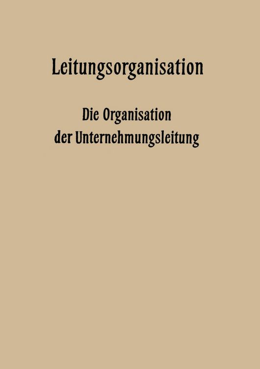Produktbild: Leitungsorganisation