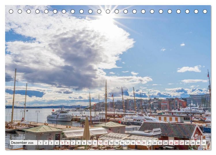 Produktbild: Zauberhaftes Oslo (Tischkalender 2026 DIN A5 quer), CALVENDO Monatskalender