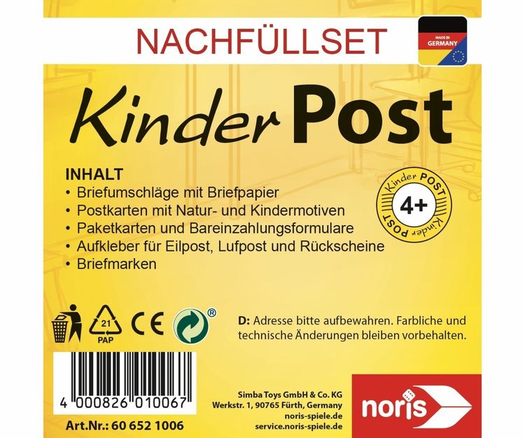 Produktbild: Kinderpostzubeh&ouml;r