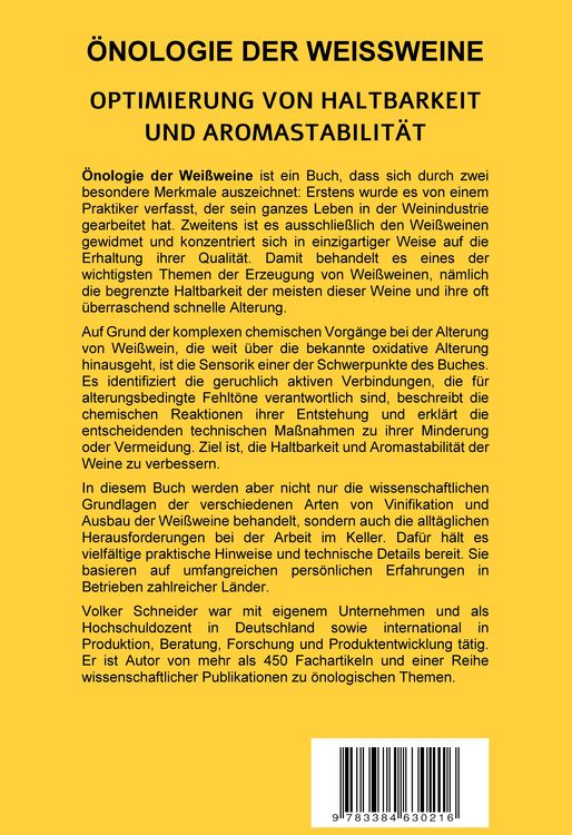Produktbild: &Ouml;nologie der Weissweine