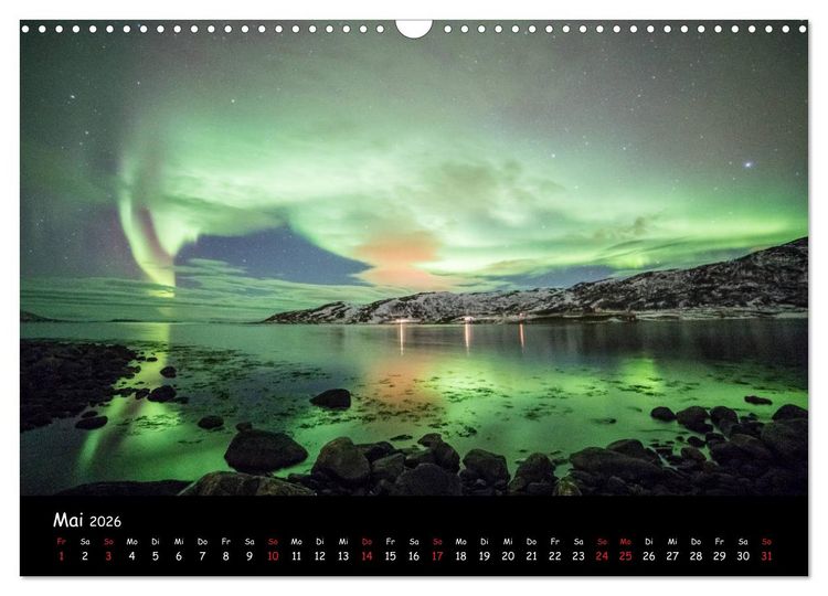 Produktbild: Nordlichtkalender (Wandkalender 2026 DIN A3 quer), CALVENDO Monatskalender