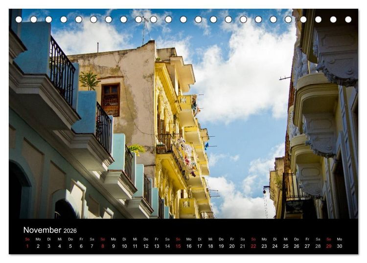 Produktbild: Kuba - Die Stra&szlig;en Havannas (Tischkalender 2026 DIN A5 quer), CALVENDO Monatskalender