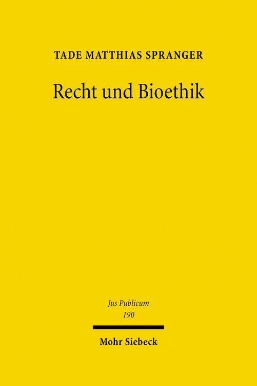 Produktbild: Recht und Bioethik