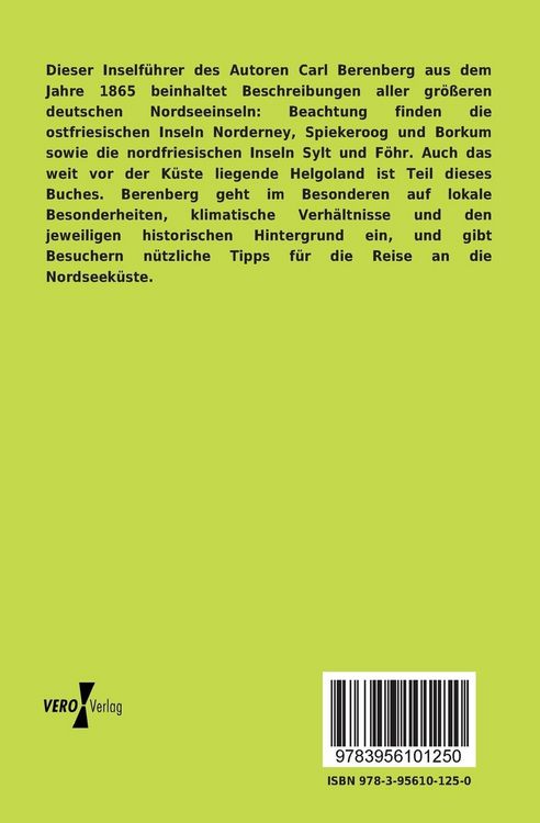 Produktbild: Die Nordseeinseln an der deutschen K&uuml;ste nebst ihren See-Badeanstalten