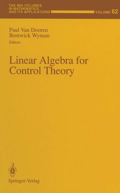 Produktbild: Linear Algebra for Control Theory