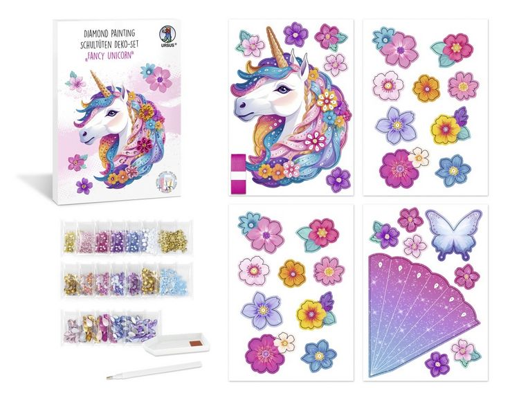 Produktbild: URSUS Kinder-Bastelsets Diamond Painting Deko-Set Fancy Unicorn