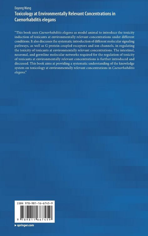 Produktbild: Toxicology at Environmentally Relevant Concentrations in Caenorhabditis elegans
