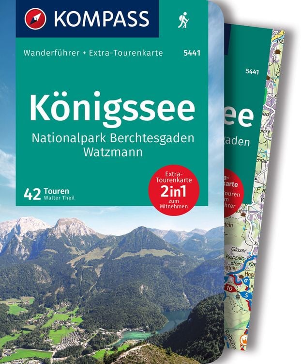 Produktbild: KOMPASS Wanderführer Königssee, Nationalpark Berchtesgaden, Watzmann, 42 Touren mit Extra-Tourenkarte