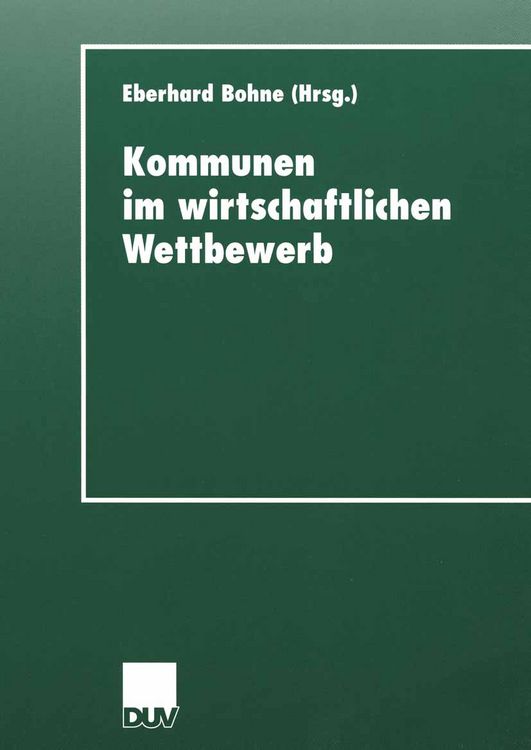 Produktbild: Kommunen im wirtschaftlichen Wettbewerb
