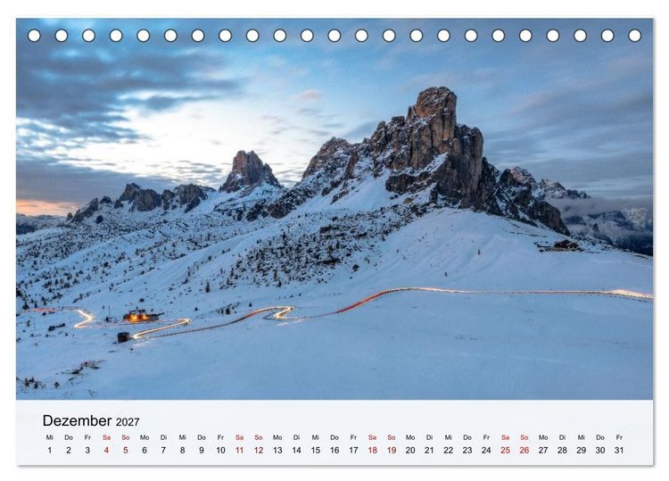 Produktbild: Die Dolomiten - Faszination Berge (Tischkalender 2027 DIN A5 quer), CALVENDO Monatskalender