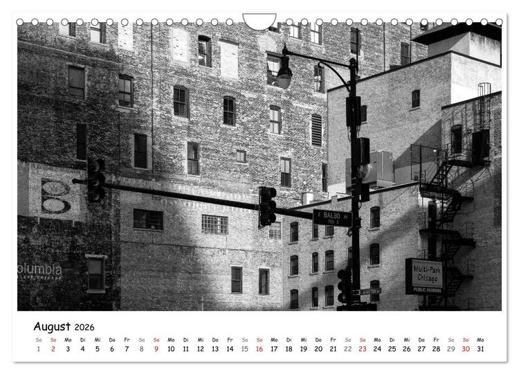 Produktbild: Chicago 2026 (Wandkalender 2026 DIN A4 quer), CALVENDO Monatskalender