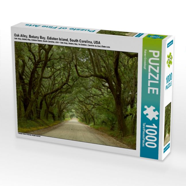 Produktbild: CALVENDO Puzzle Oak Alley, Botany Bay, Ediston Island, South Carolina, USA | 1000 Teile Lege-Gr&ouml;&szlig;e 64x48cm Foto-Puzzle f&uuml;r gl&uuml;ckliche Stunden