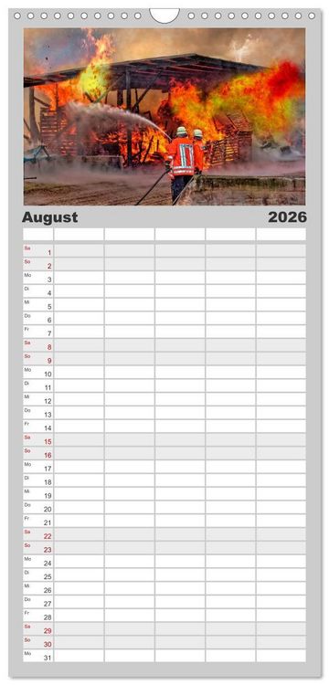 Produktbild: Familienplaner 2026 - Feuerwehr - mein Kalender mit 5 Spalten (Wandkalender, 21 x 45 cm) CALVENDO