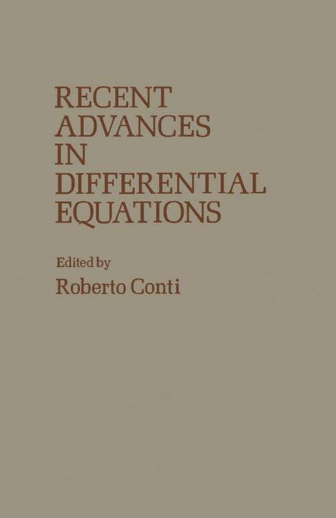 Produktbild: Recent Advances in Differential Equations