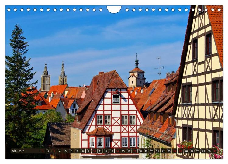 Produktbild: Rothenburg o. d. Tauber - Perle des Taubertales (Wandkalender 2026 DIN A4 quer), CALVENDO Monatskalender