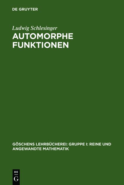Produktbild: Automorphe Funktionen