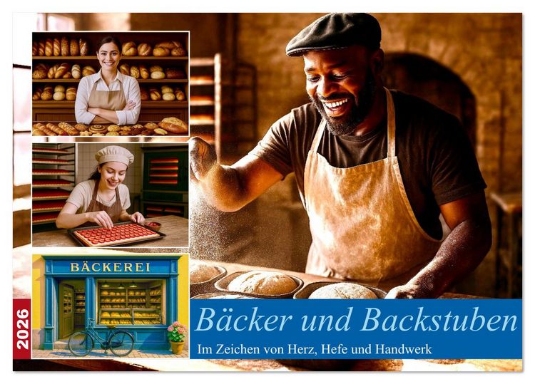 Produktbild: B&auml;cker und Backstuben (Tischkalender 2026 DIN A5 quer), CALVENDO Monatskalender