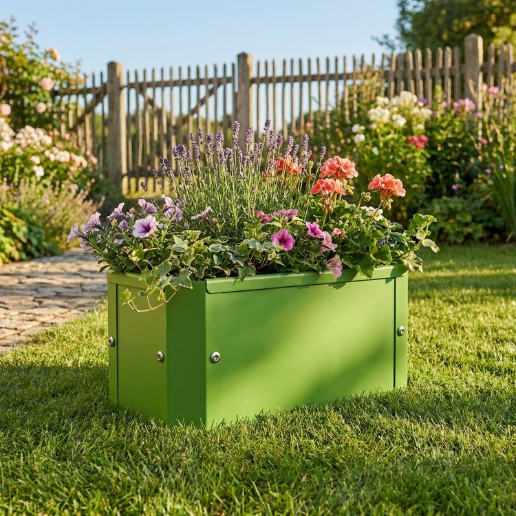 Produktbild: Metall Pflanzkasten Blumenkasten 39x18 Balora S