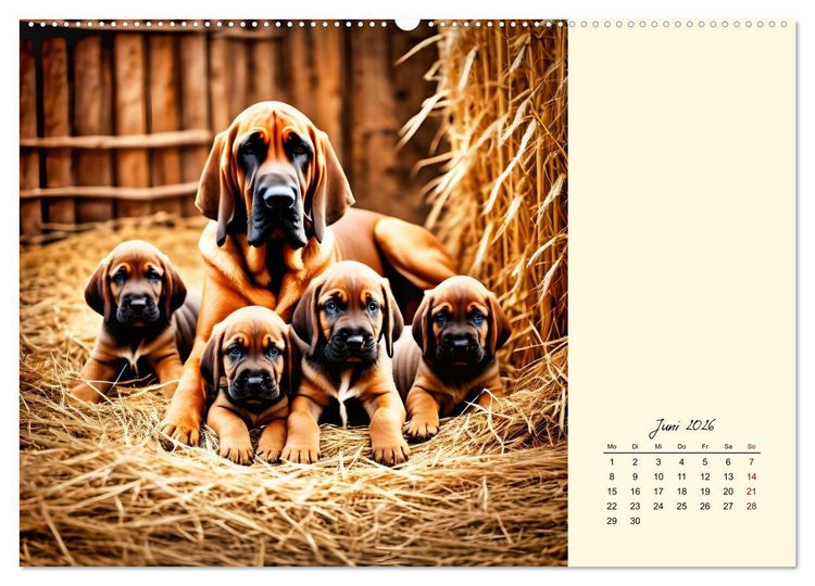 Produktbild: Bloodhound - M&auml;chtige Sp&uuml;rnase (Wandkalender 2026 DIN A2 quer), CALVENDO Monatskalender