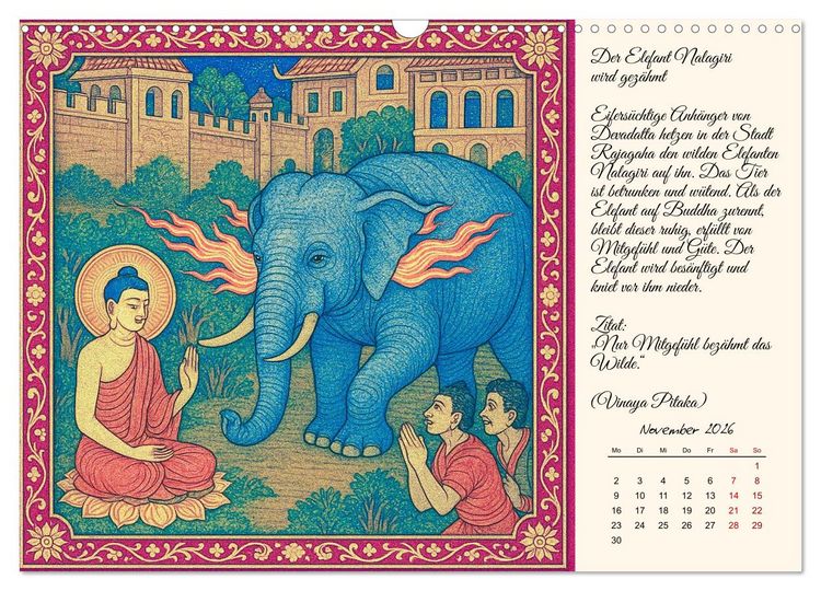 Produktbild: Siddhartas Pfad zum Buddha (Wandkalender 2026 DIN A3 quer), CALVENDO Monatskalender
