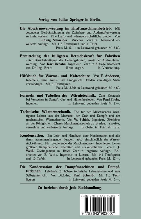 Produktbild: Die wischendampfverwertung in Entwicklung, Theorie und Wirtschaftlichkeit