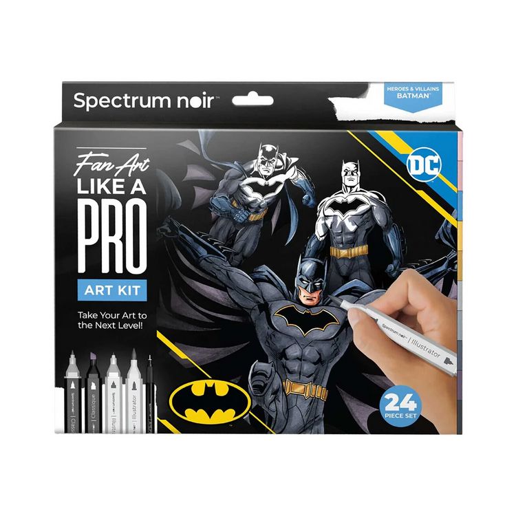 Produktbild: Spektrum Noir/Fan Art DIY Sets Zeichnen Kreativ Set Illustration, sortierte Farben, Batman: Helden & B&ouml;sewichte , 1 Packung