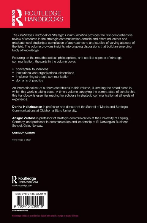 Produktbild: The Routledge Handbook of Strategic Communication