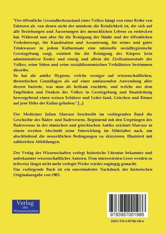 Produktbild: B&auml;der und Badewesen in Vergangenheit und Gegenwart