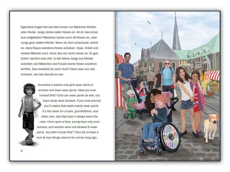 Produktbild: Kleider sind f&uuml;r alle da! Das Kinderbuch f&uuml;r eine kunterbunte Kleidungswahl, egal wer du bist. Dresses Are For Everyone! The children's book for a free and colorful choice of clothes, no matter who you are.