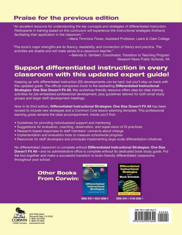 Produktbild: Differentiated Instructional Strategies Professional Learning Guide