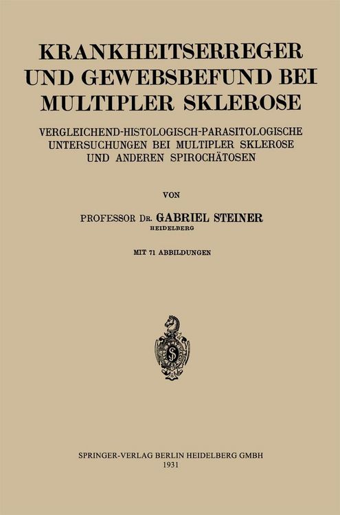 Produktbild: Krankheitserreger und Gewebsbefund bei Multipler Sklerose