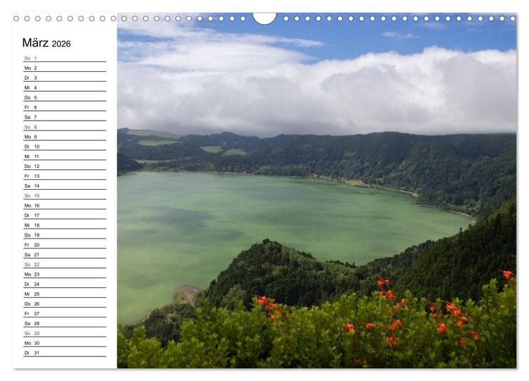 Produktbild: Azoren - S&atilde;o Miguel (Wandkalender 2026 DIN A3 quer), CALVENDO Monatskalender