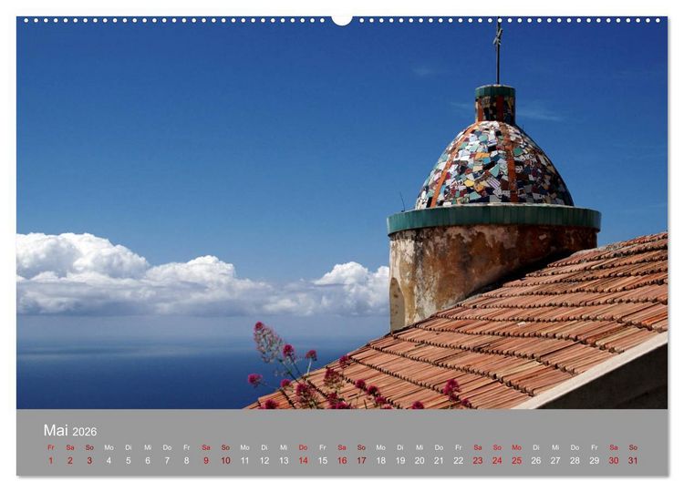 Produktbild: Traumlandschaft am Mittelmeer: Die Amalfik&uuml;ste (Wandkalender 2026 DIN A2 quer), CALVENDO Monatskalender