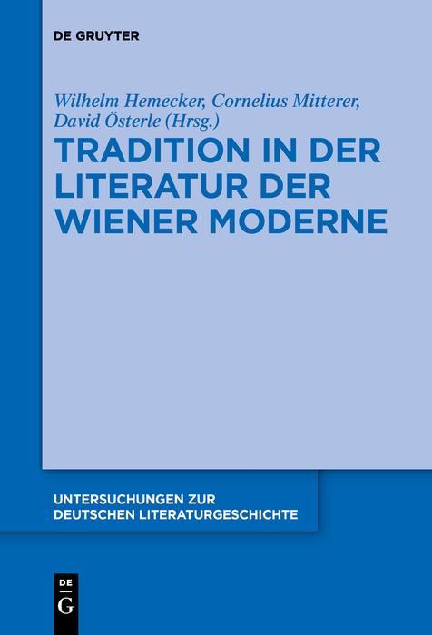 Produktbild: Tradition in der Literatur der Wiener Moderne