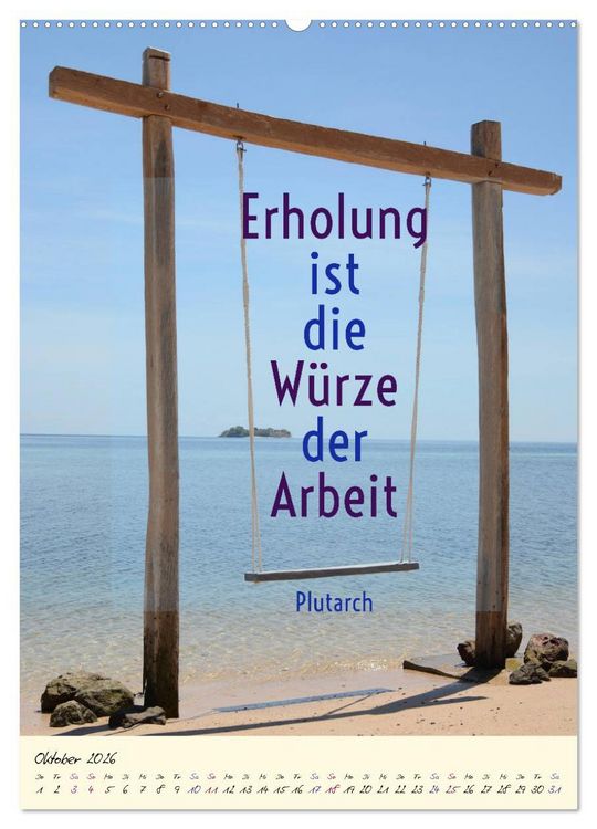 Produktbild: Aktiviere deine Gelassenheit Weisheiten und Zitate (Wandkalender 2026 DIN A2 hoch), CALVENDO Monatskalender
